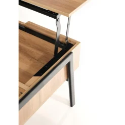 PODIUM, sofabord, Naturlig / Sort