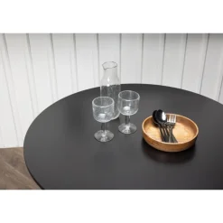 Polar Rundt spisebord - Sort og Natur