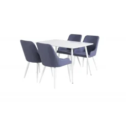 Polar Rundt Spisebordssæt - Blå og Hvid