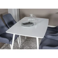 Polar Rundt Spisebordssæt - Blå og Hvid