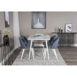 Polar Spisebordssæt - Blå og Hvid