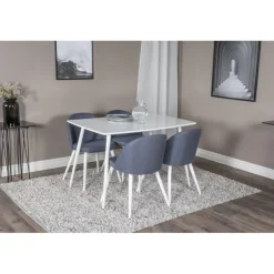 Polar Spisebordssæt - Blå og Hvid