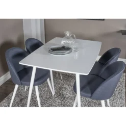 Polar Spisebordssæt - Blå og Hvid