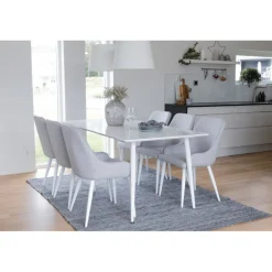 Polar Spisebordssæt - Grå og Hvid