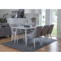 Polar Spisebordssæt - Grå og Hvid