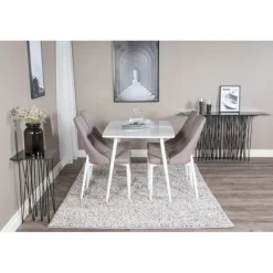 Polar Spisebordssæt - Grå og Hvid