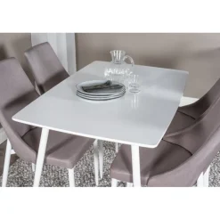 Polar Spisebordssæt - Grå og Hvid