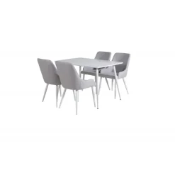 Polar Spisebordssæt - Grå og Hvid