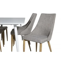 Polar Spisebordssæt - Lysegrå, Natur og Hvid