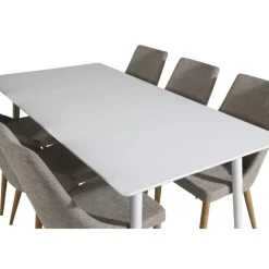 Polar Spisebordssæt - Lysegrå, Natur og Hvid