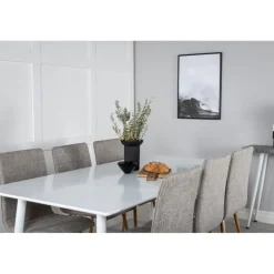 Polar Spisebordssæt - Lysegrå, Natur og Hvid