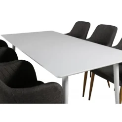 Polar Spisebordssæt - Mørkegrå, Natur og Hvid