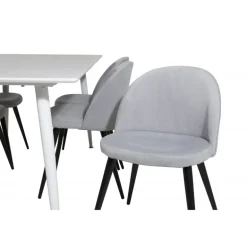 Polar Spisebordssæt - Sort, Lysegrå og Hvid