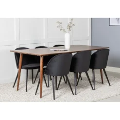 Polar Spisebordssæt - Sort og Natur