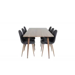 Polar Spisebordssæt - Sort og Natur