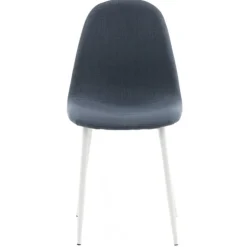 Polar Spisebordsstol - Blå stof og Hvid ben