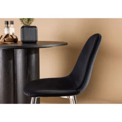 Polar Spisebordsstol - Sort og Sølvgrå