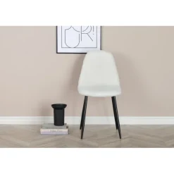 Polar Spisestol - Hvid med sorte ben