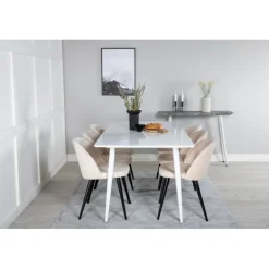 Polar t Spisebordssæt - Beige, Sort og Hvid