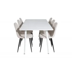 Polar t Spisebordssæt - Beige, Sort og Hvid