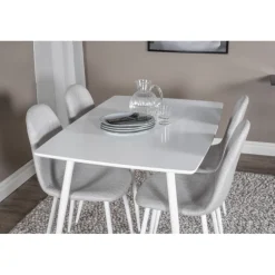 Polar t Spisebordssæt - Lysegrå og Hvid