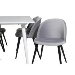 Polar t Spisebordssæt - Sort, Lysegrå og Hvid