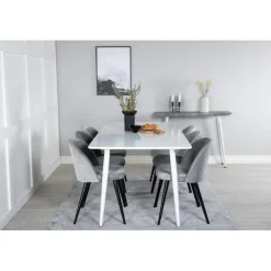 Polar t Spisebordssæt - Sort, Lysegrå og Hvid