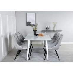 Polar t Spisebordssæt - Sort, Lysegrå og Hvid