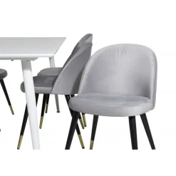 Polar t Spisebordssæt - Sort, Messing, Lysegrå og Hvid