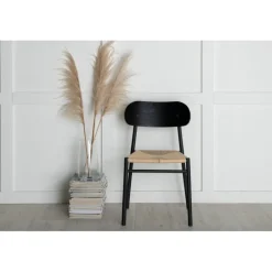 Polly Spisebordsstol - Sort og Natur