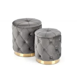 POLLY sæt af to skamler, - Grå