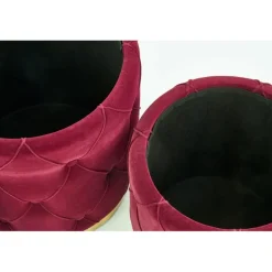 POLLY sæt af to skamler, - mørkerød