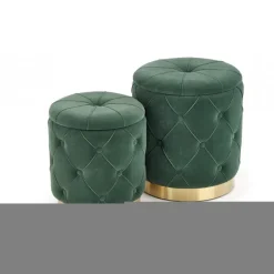 POLLY sæt med to skamler, - Mørkegrøn