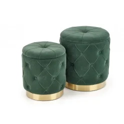 POLLY sæt med to skamler, - Mørkegrøn