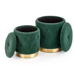 POLLY sæt med to skamler, - Mørkegrøn