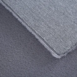 Pouffy Rund Shaggy tæppe Ensfarvet - Grå