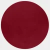 Pouffy Rund Shaggy tæppe Ensfarvet - Rød