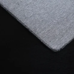 Pouffy Rund Shaggy tæppe Ensfarvet - Sort