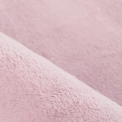 Pouffy Shaggy tæppe Ensfarvet - Rosa
