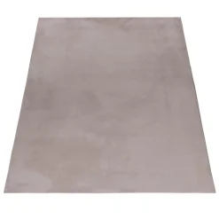 Pouffy Shaggy tæppe Ensfarvet - Beige