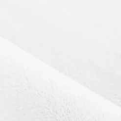 Pouffy Shaggy Tæppeløber Ensfarvet - Hvid