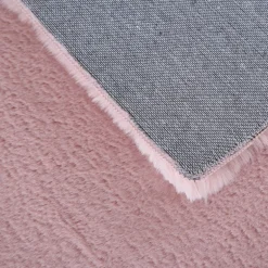 Pouffy Shaggy Tæppeløber Ensfarvet - Rosa