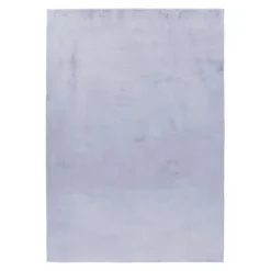 Pouffy Shaggy Tæppeløber Ensfarvet - Sølv