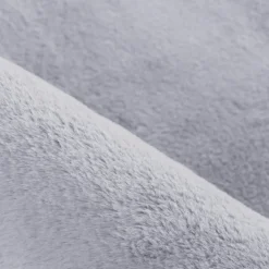 Pouffy Shaggy Tæppeløber Ensfarvet - Sølv