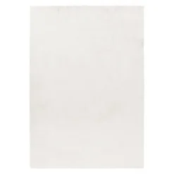 Pouffy Shaggy Tæppeløber Ensfarvet - Creme