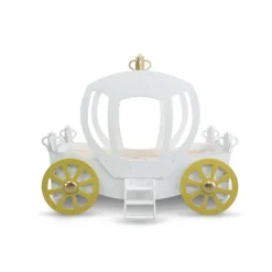 Prinsesse Carriage børneseng Hvid - med Madras 90 x 190 cm