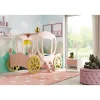 Prinsesse Carriage børneseng Rosa - med Madras 90 x 190 cm