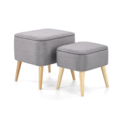 PULA sæt af to skamler, - Grå