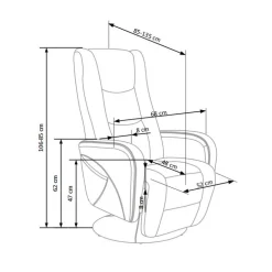 PULSAR 2 lænestol, - Grå