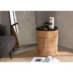 Pune Dekorationskurv - Sort og Natural